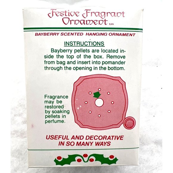Festive Fragrant Ornament Fine Porcelain Bayberry Scented Hanging Scented Decora - Picture 2 of 8